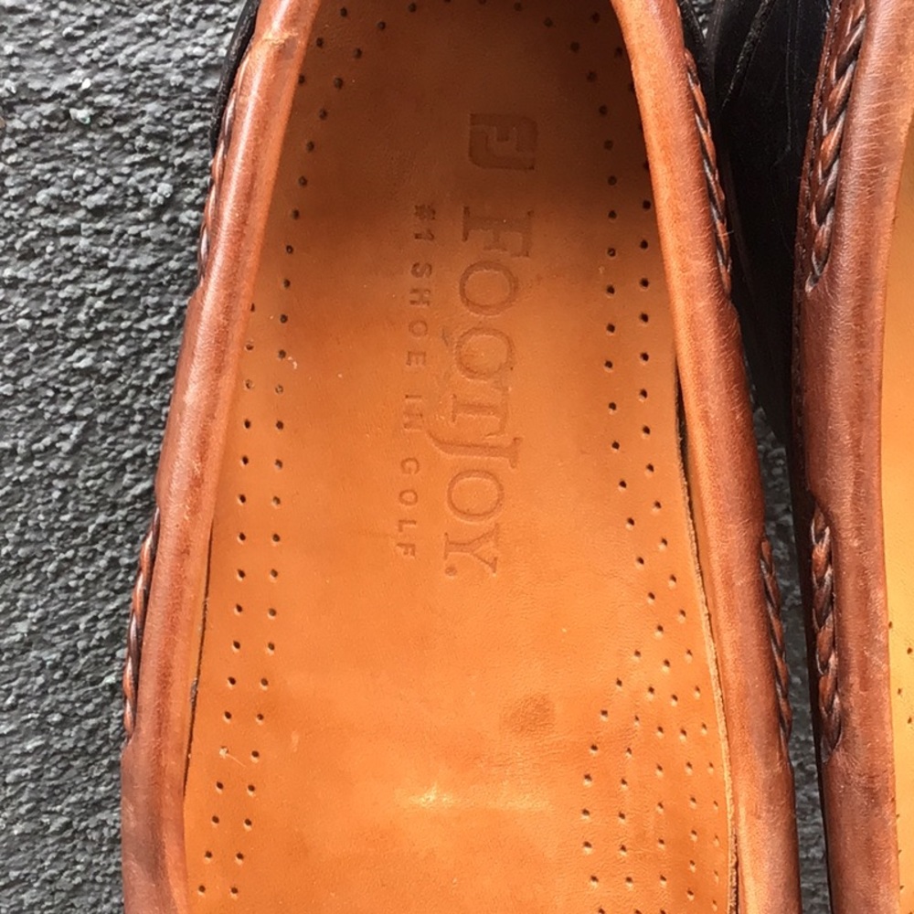 FootJoy made in the USA 9/D leather loafers used conditions - Picture 4 of 12